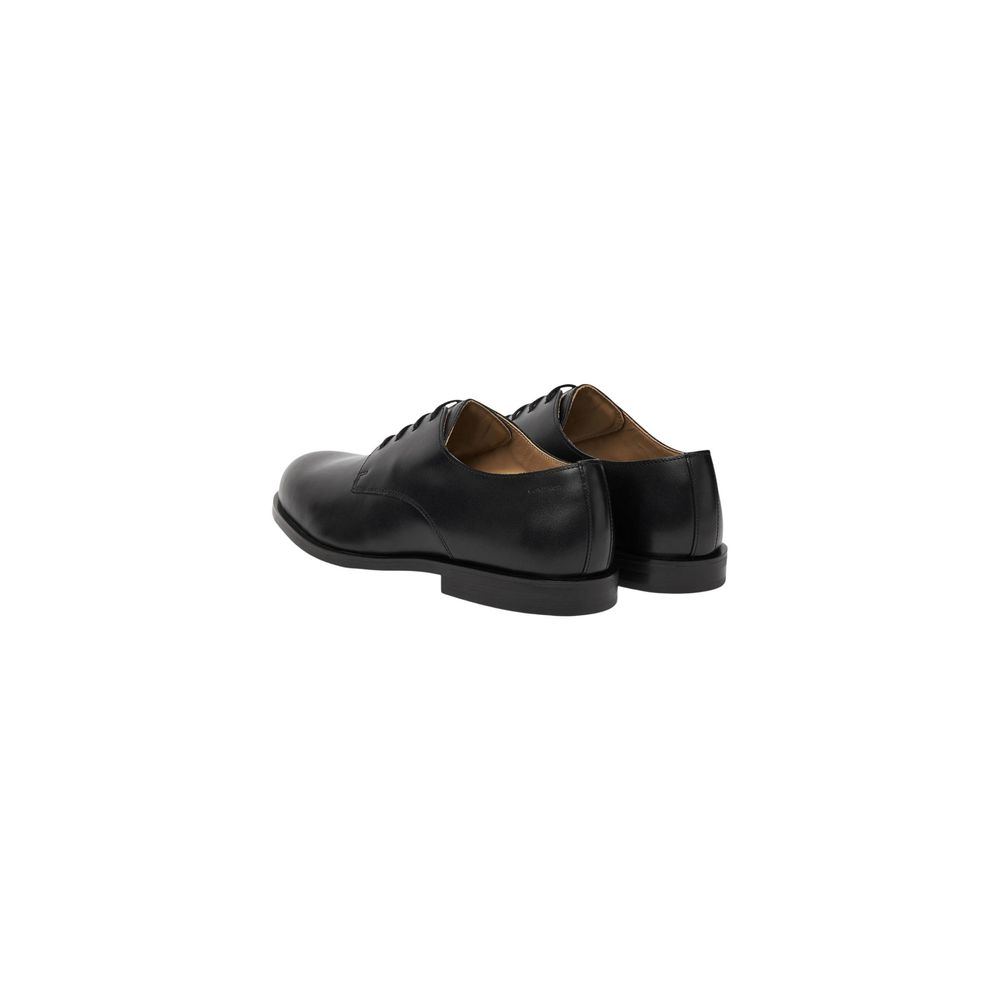 Calvin Klein Black Leather Oxfords And Derbies