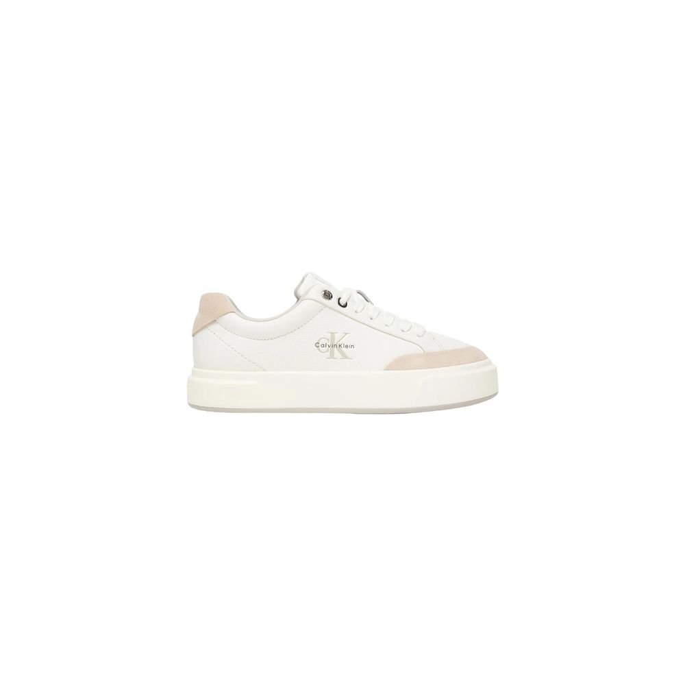 Calvin Klein Jeans White Leather Low Top Sneakers