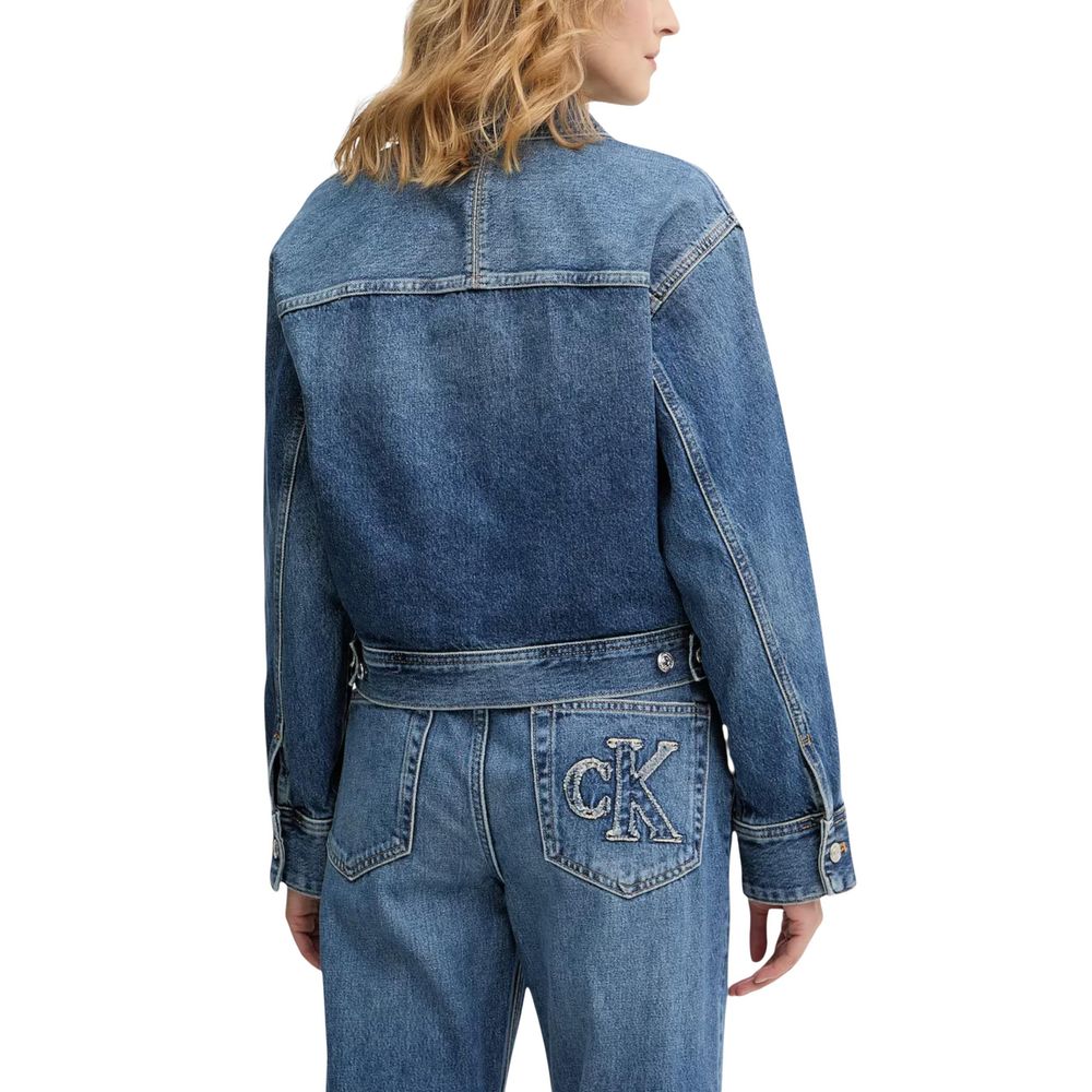 Calvin Klein Jeans Blue Cotton Denim Jacket