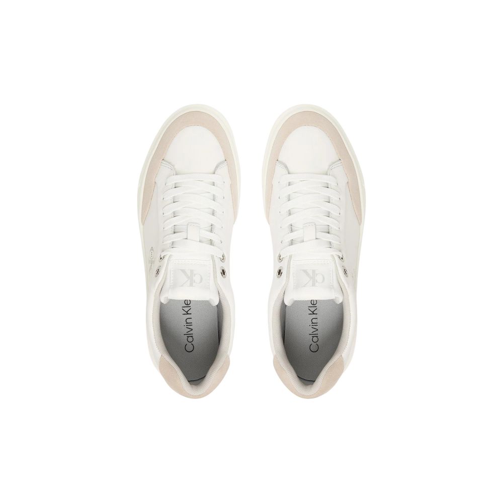 Calvin Klein Jeans White Leather Low Top Sneakers