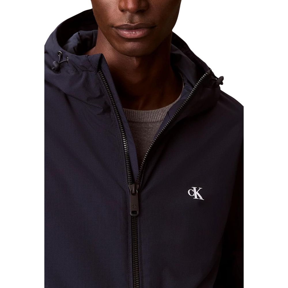 Calvin Klein Jeans Blue Recycled Polyester Full-Length Jacket