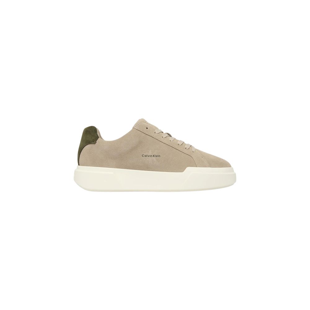 Calvin Klein Jeans Gray Leather Low Top Sneakers