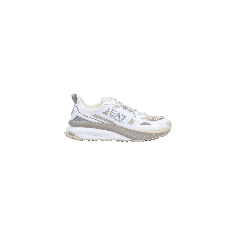 EA7 Emporio Armani White Polyester Athletic Sneakers