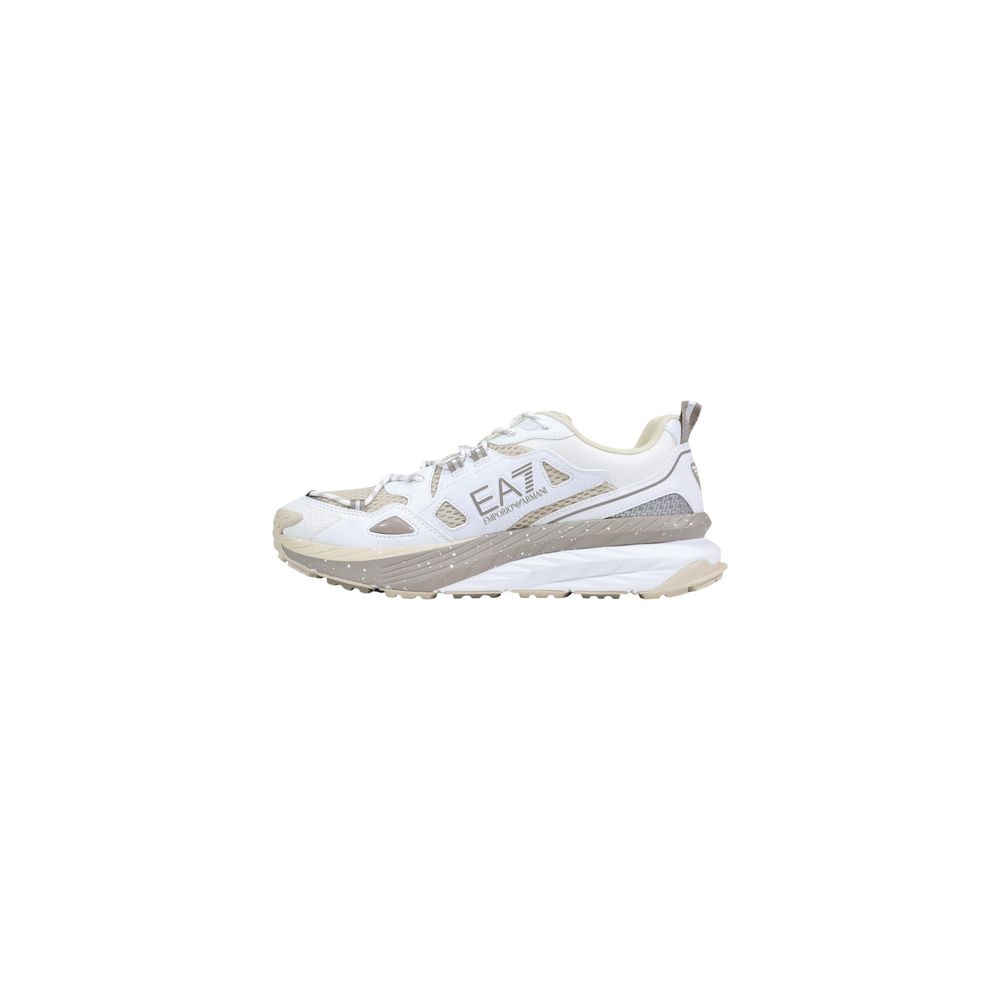 EA7 Emporio Armani White Polyester Athletic Sneakers