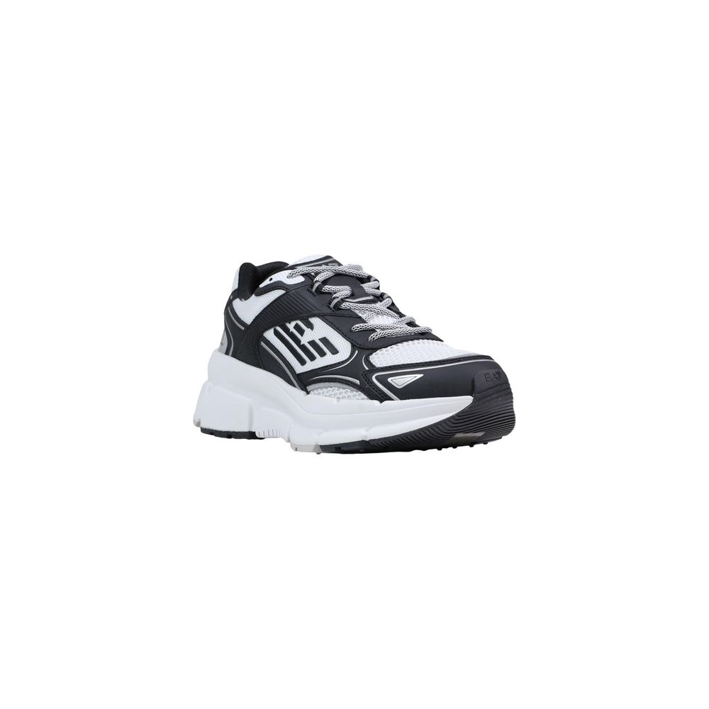 EA7 Emporio Armani Black And White Polyester Athletic Sneakers