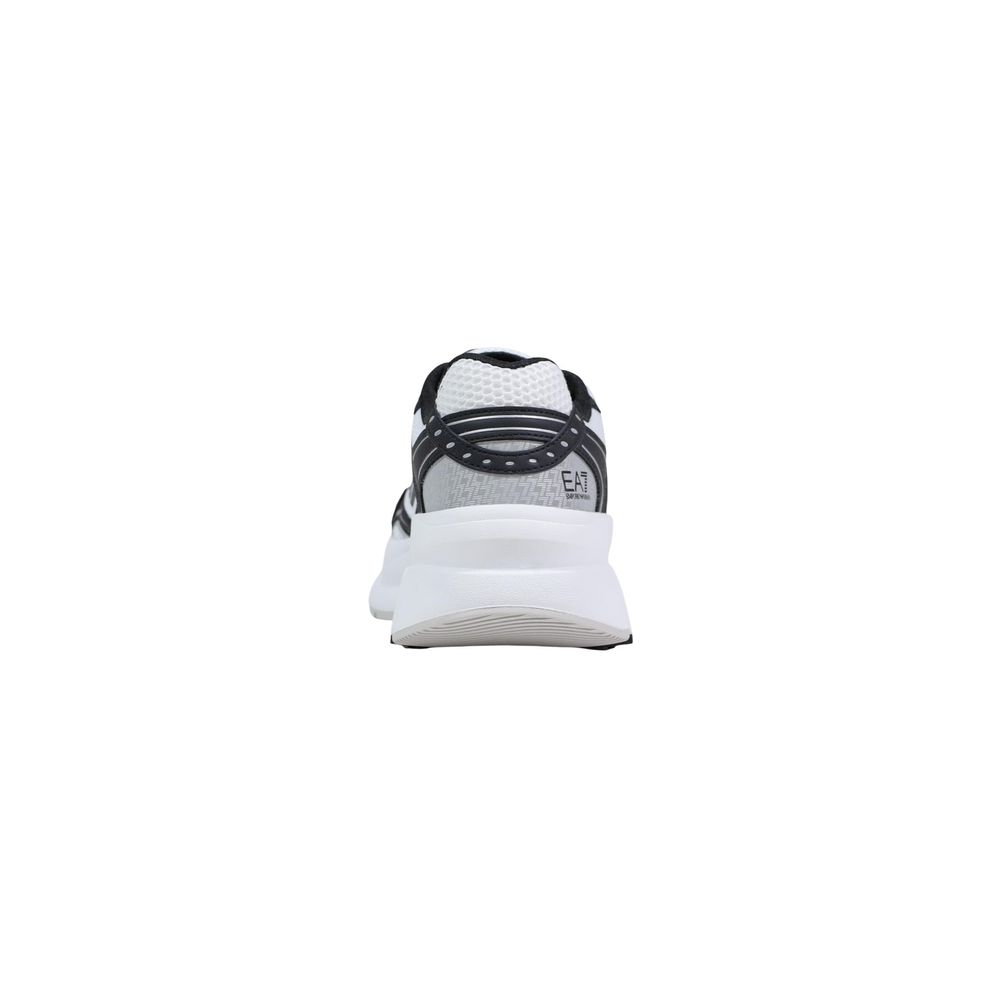 EA7 Emporio Armani Black And White Polyester Athletic Sneakers