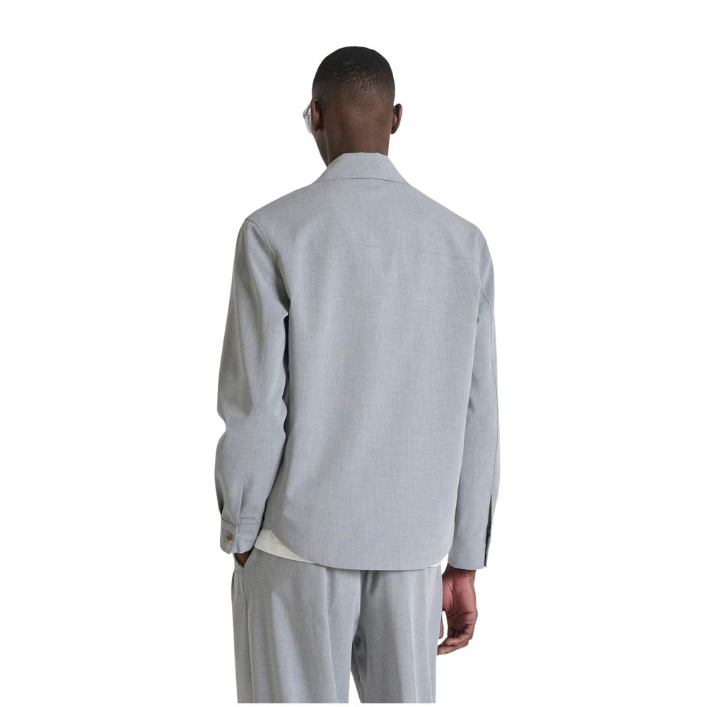 Antony Morato Gray Polyester Dress Shirt