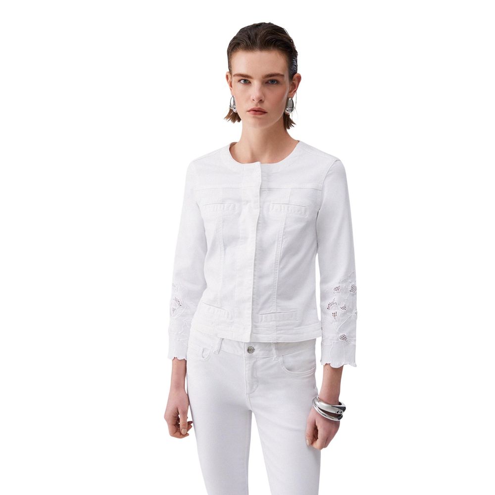 Liu Jo White Cotton Denim Jacket