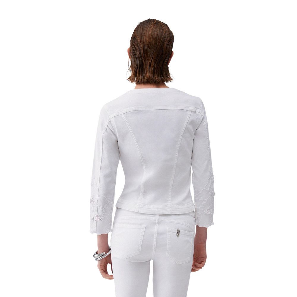 Liu Jo White Cotton Denim Jacket