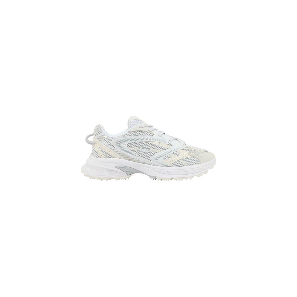 Lacoste White Recycled Polyester Athletic Sneakers