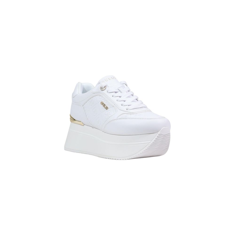 Guess White Polyethylene Platform Sneakers