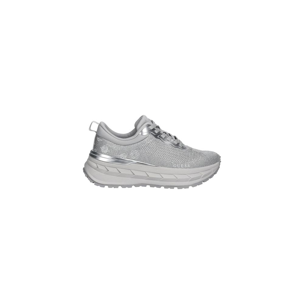 Guess Silver Polyester Chunky Sneakers