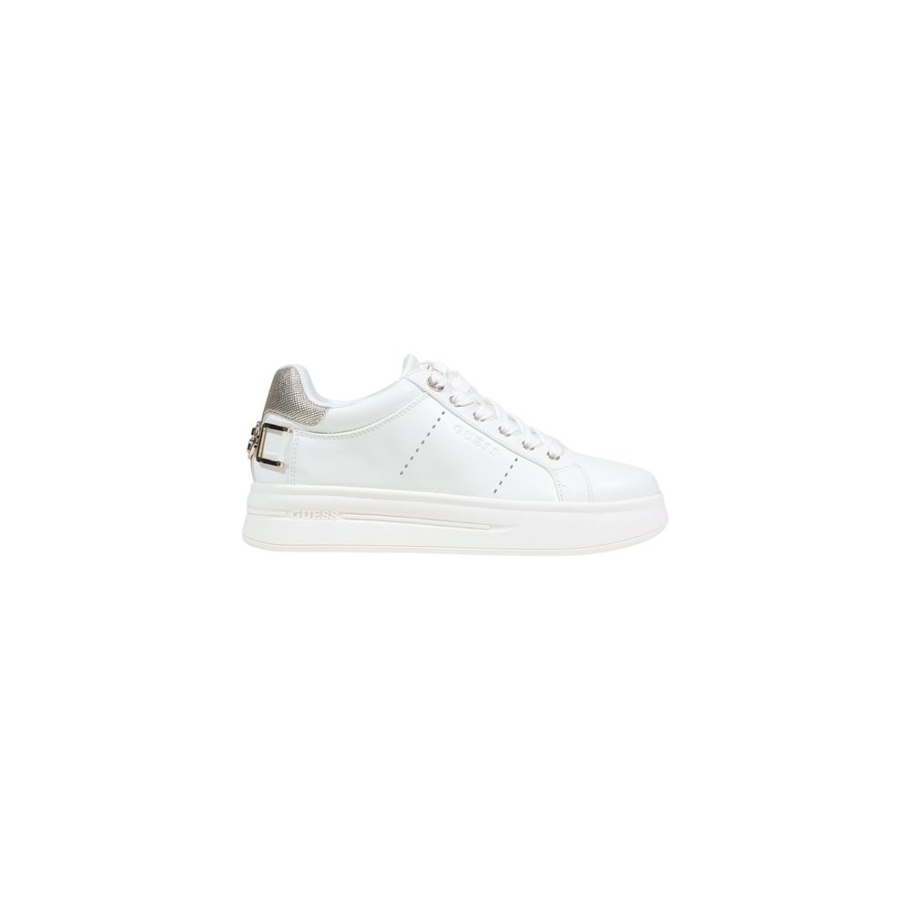 Guess White Polyethylene Platform Sneakers