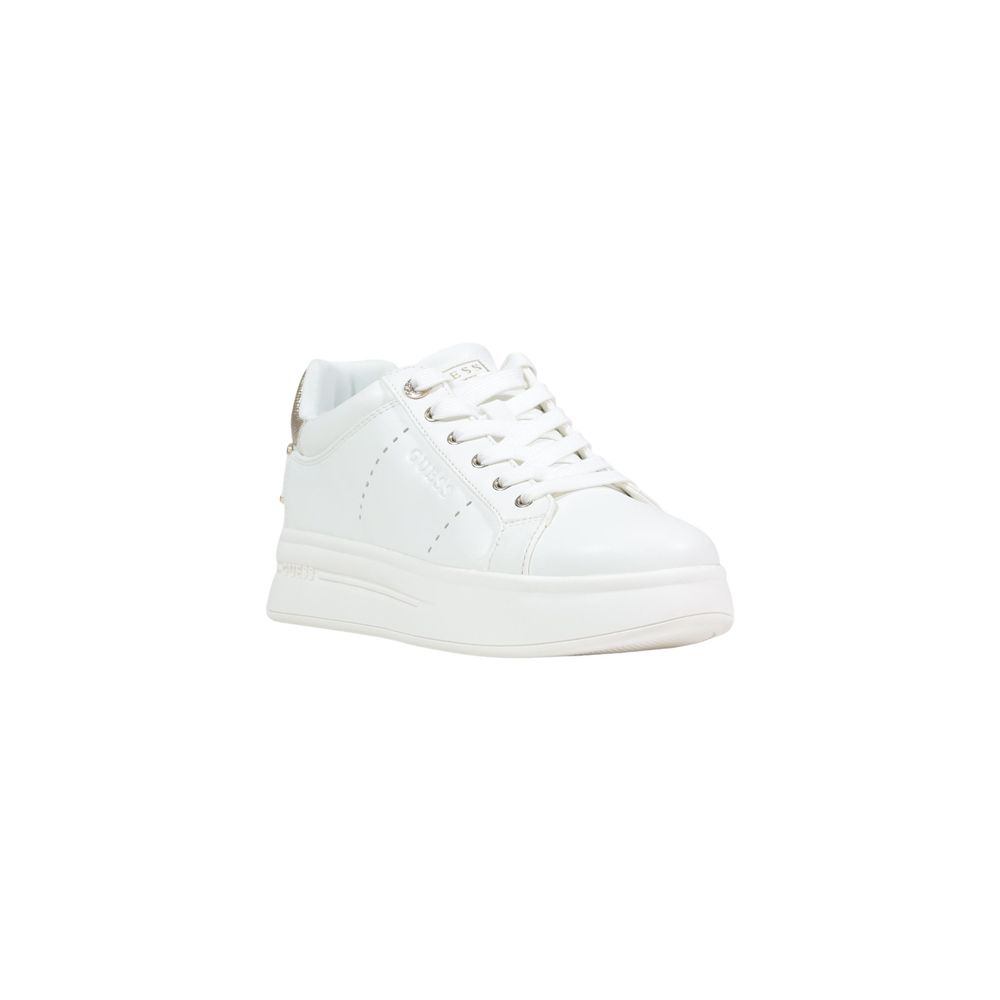 Guess White Polyethylene Platform Sneakers