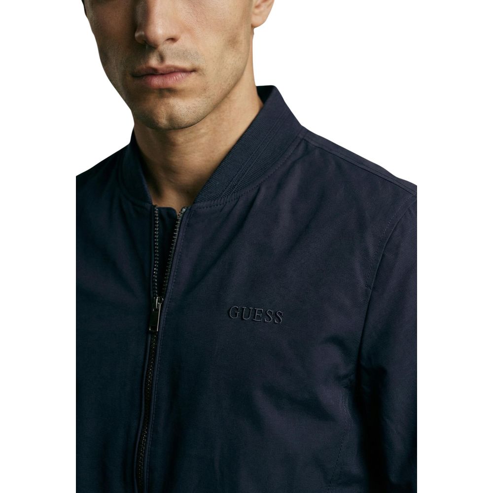 Guess Blue Polyester Bomber