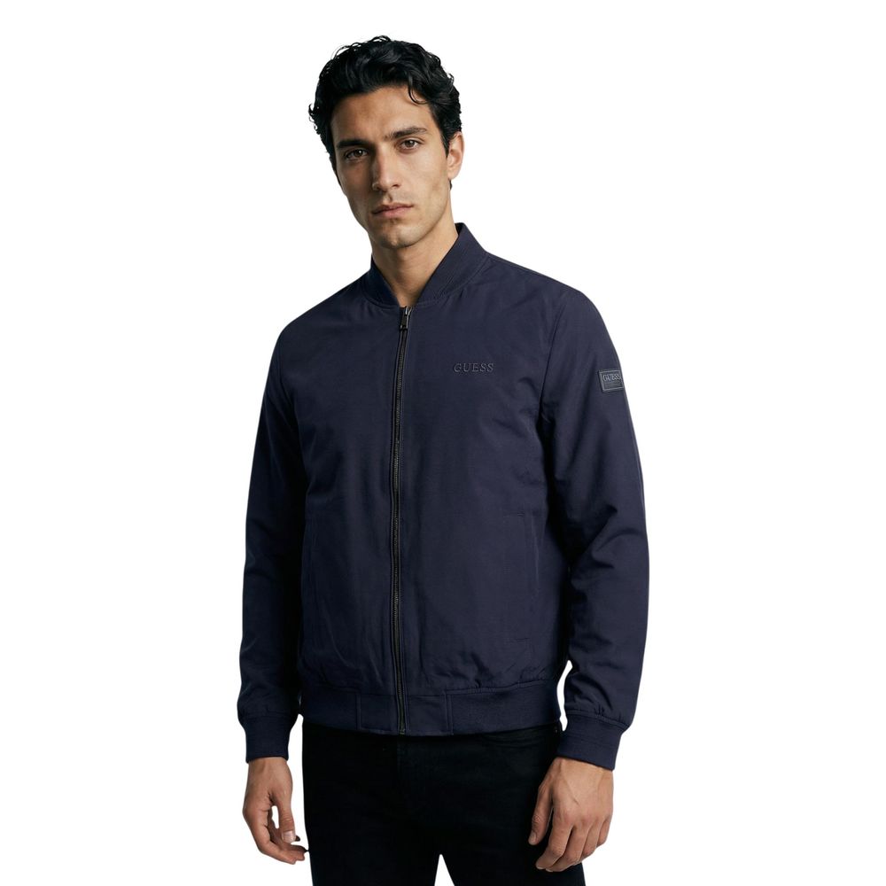 Guess Blue Polyester Bomber