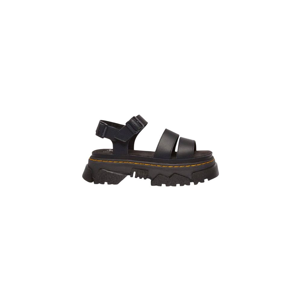 Dr. Martens Black Leather Flat Sandals