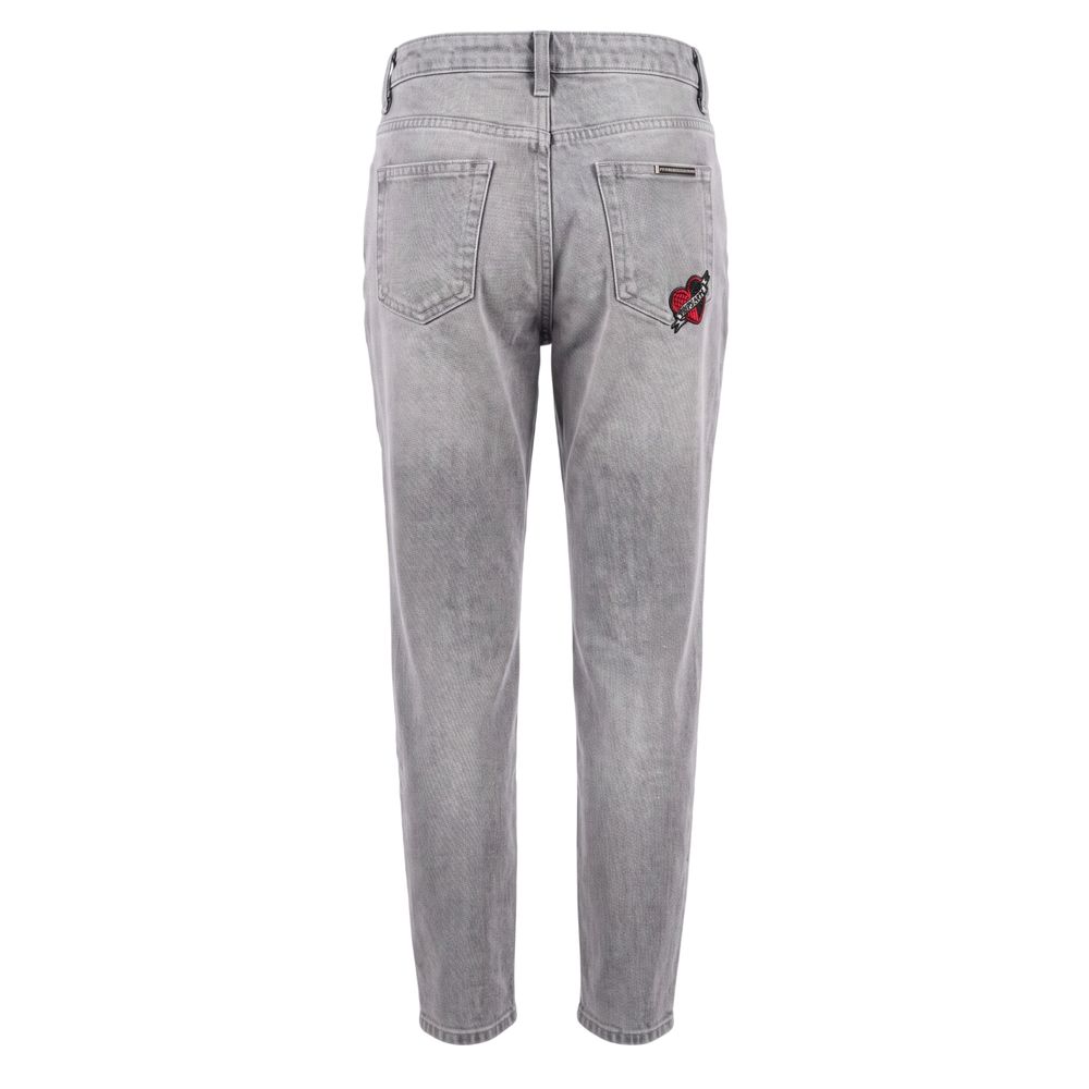 Philipp Plein Grey Cotton Women's Jeans