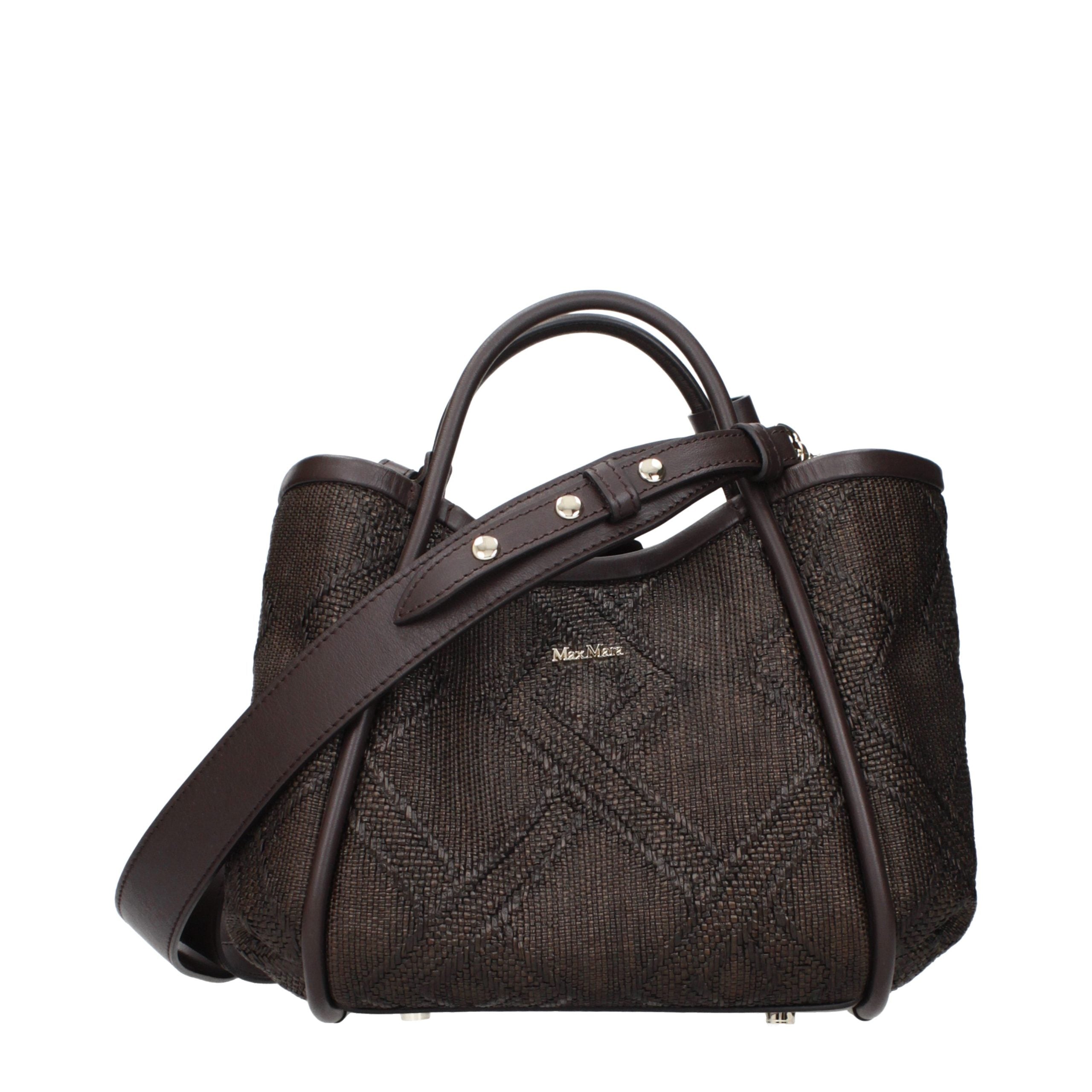 Max Mara Brown Raffia Handbag