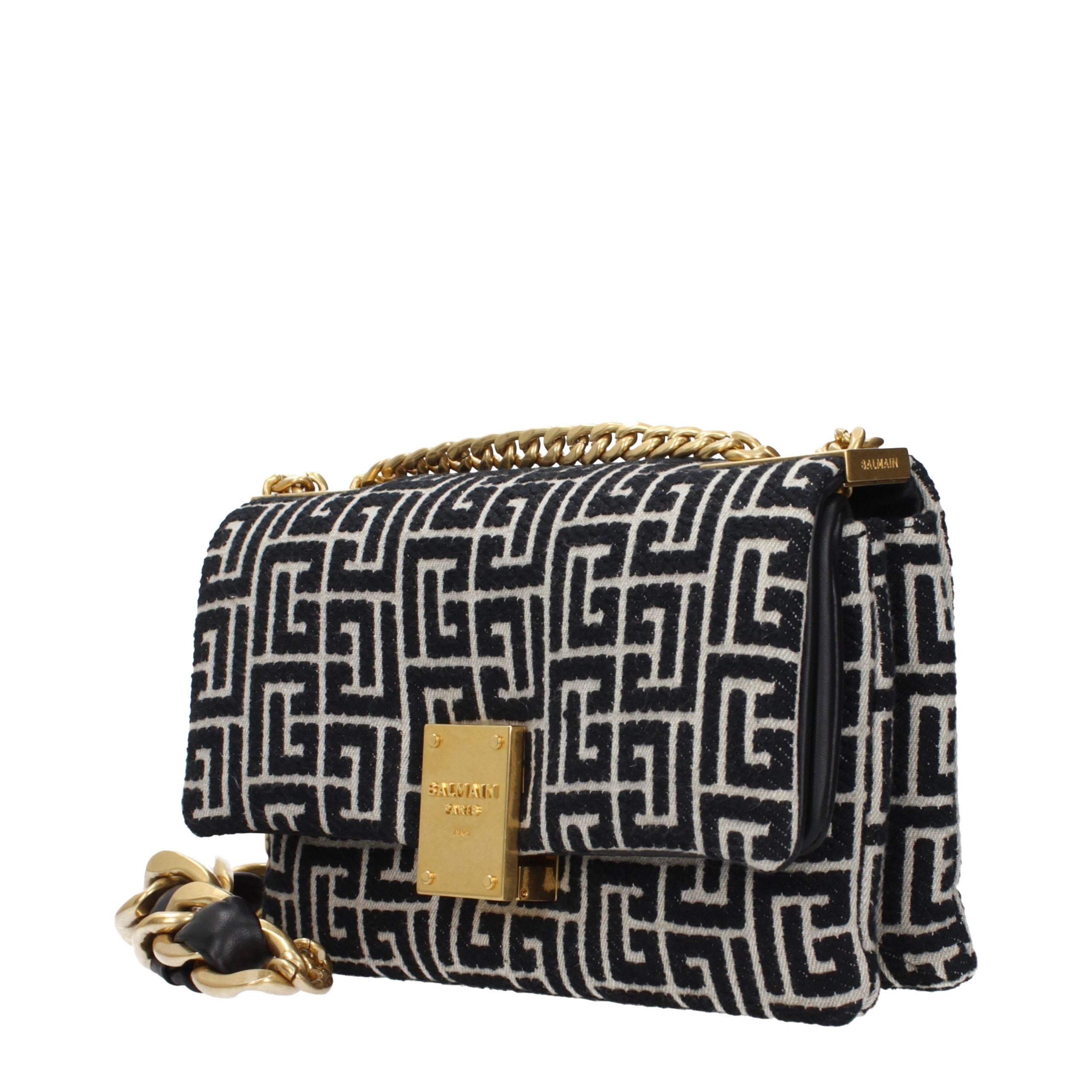 Balmain Black Fabric Crossbody Bag