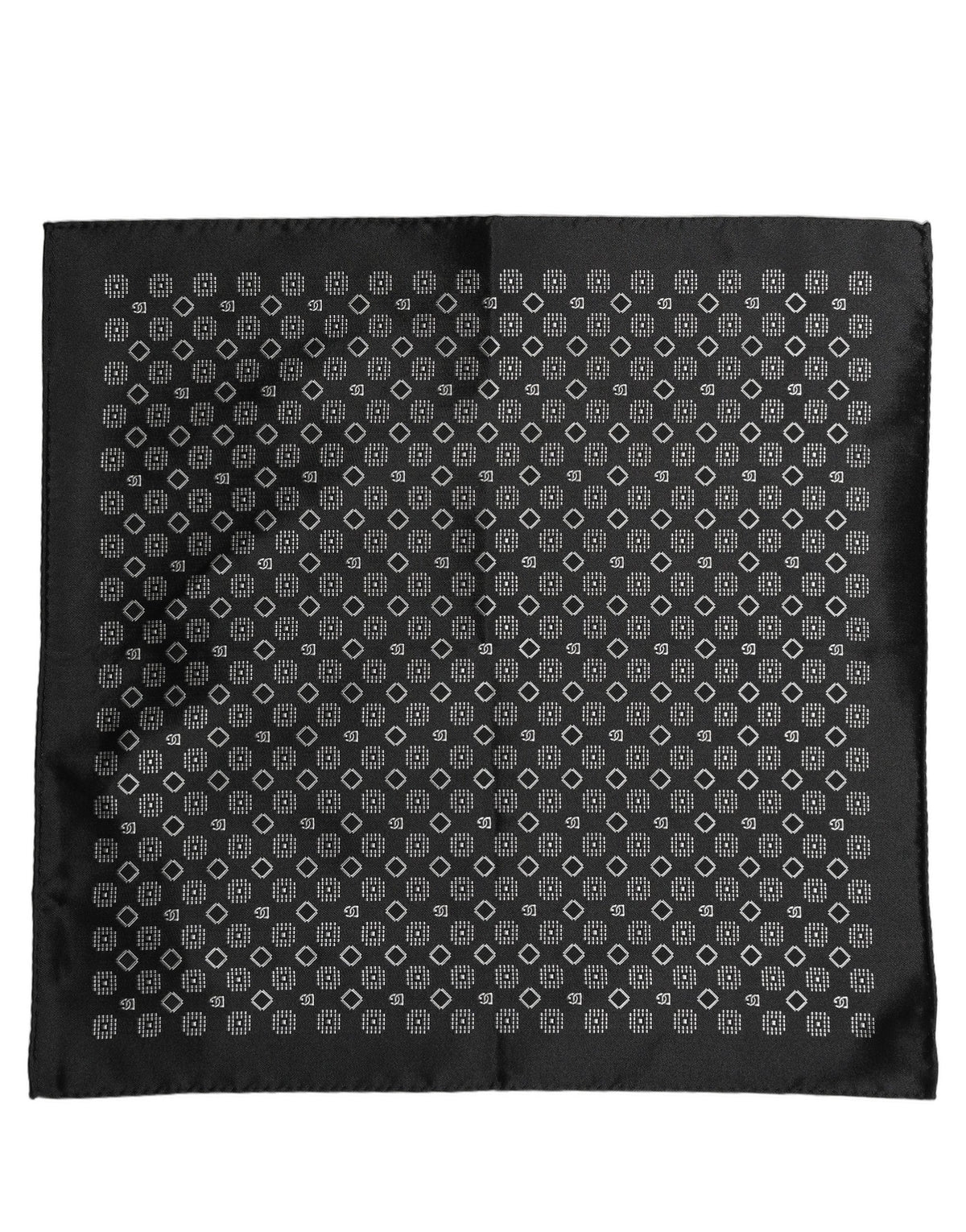 Dolce & Gabbana Black White Patterned Pocket Square Scarf