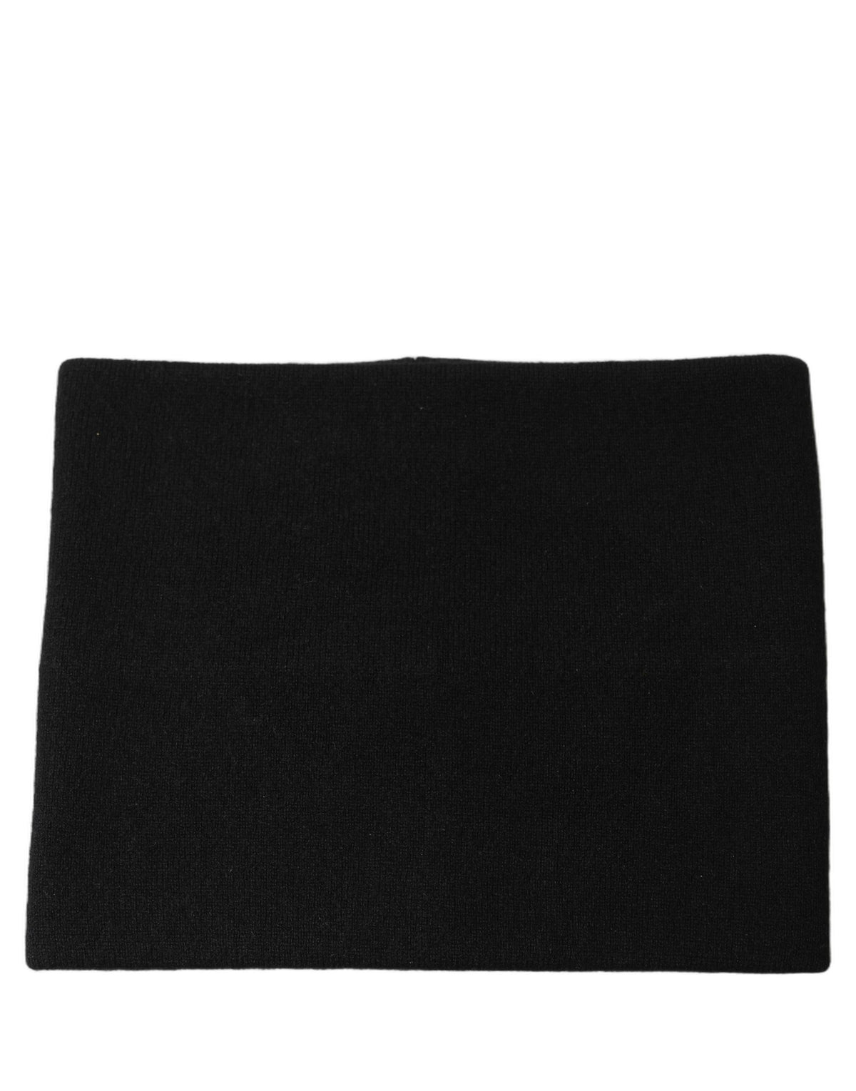 Dolce & Gabbana Men Black Cashmere Knitted Neck Warmer Scarf