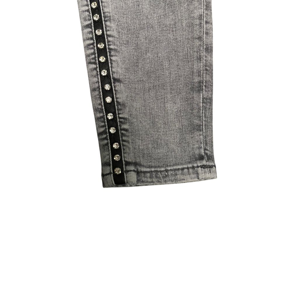 Philipp Plein Grey Cotton Women Pants