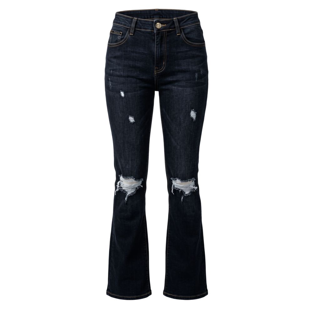 Philipp Plein Blue Cotton Women Jeans
