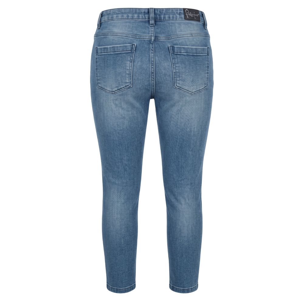 Philipp Plein Blue Cotton Women Jean