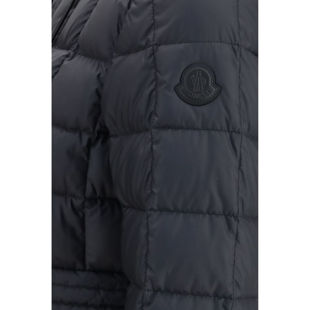 Moncler Black Polyester Full-Length Jacket