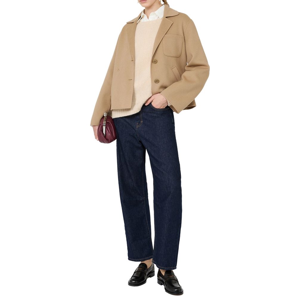 Max Mara Brown Polyamide Full-Length Jacket