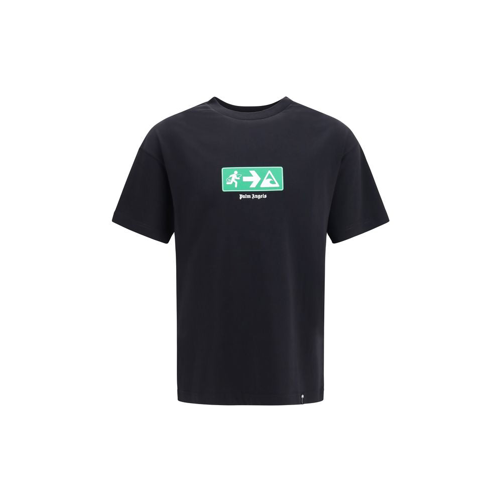 Palm Angels Black Cotton T-Shirt