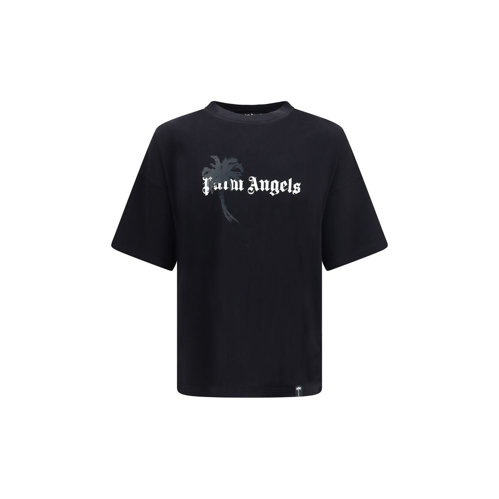 Palm Angels Black Cotton T-Shirt