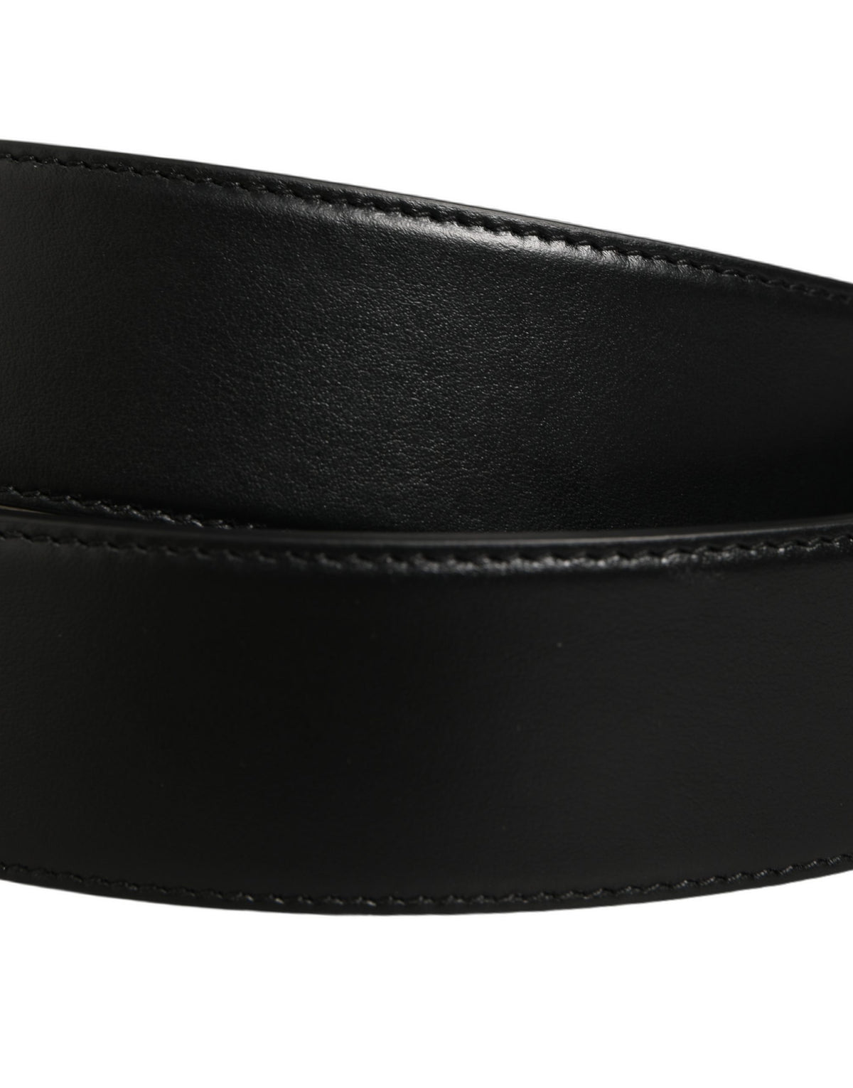 Dolce & Gabbana Black Leather Bee Accent Metal Buckle Belt