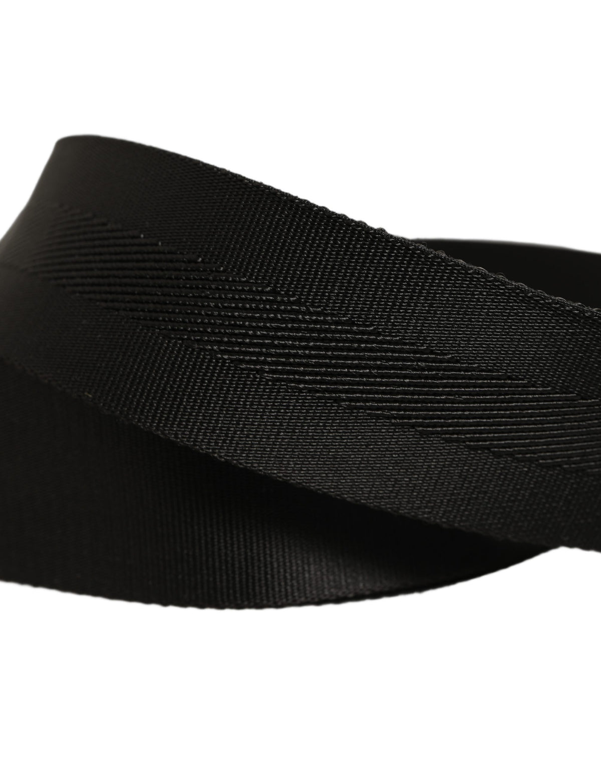 Dolce & Gabbana Men Black Fabric Strap Logo Metal Buckle Belt