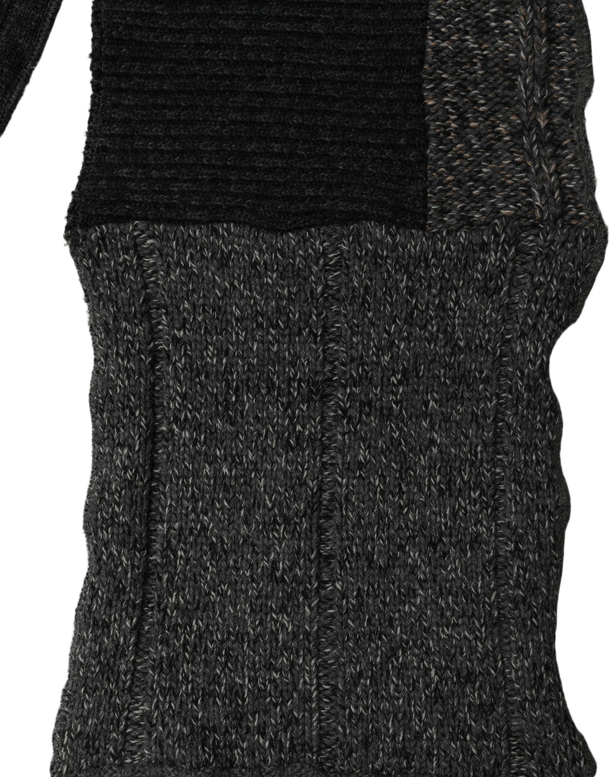 Dolce & Gabbana Multicolor Patchwork Wool Knit Shawl Scarf