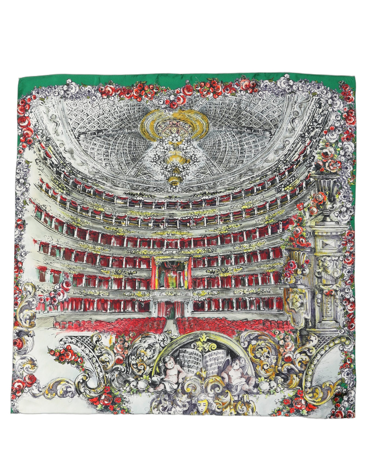 Dolce & Gabbana Multicolor Silk Printed Square Foulard Scarf