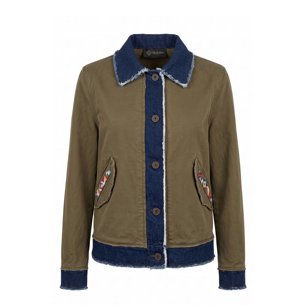 Mr&Mrs Italy Green Cotton Women's Jacket