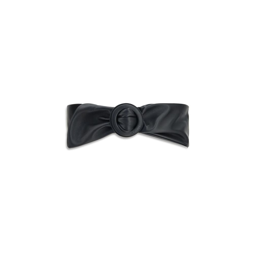 Jacquemus Black Calf Leather Bos Taurus High-Waist Belt