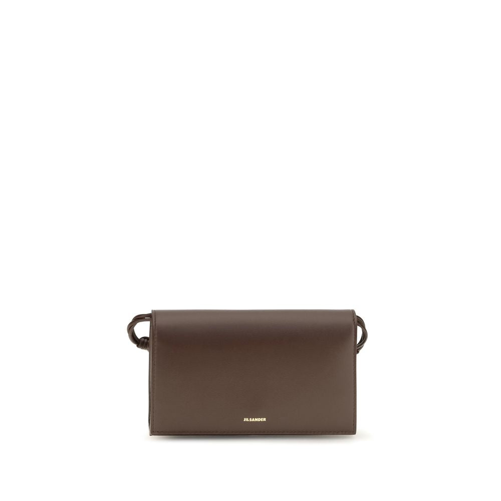 Jil Sander Brown Calf Leather Bos Taurus Wallet