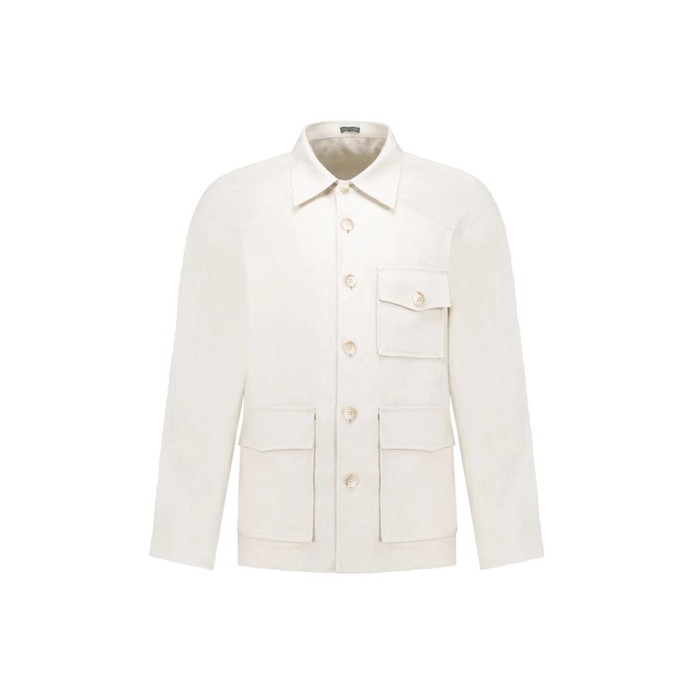 Autore Beige Linen Full-Length Jacket