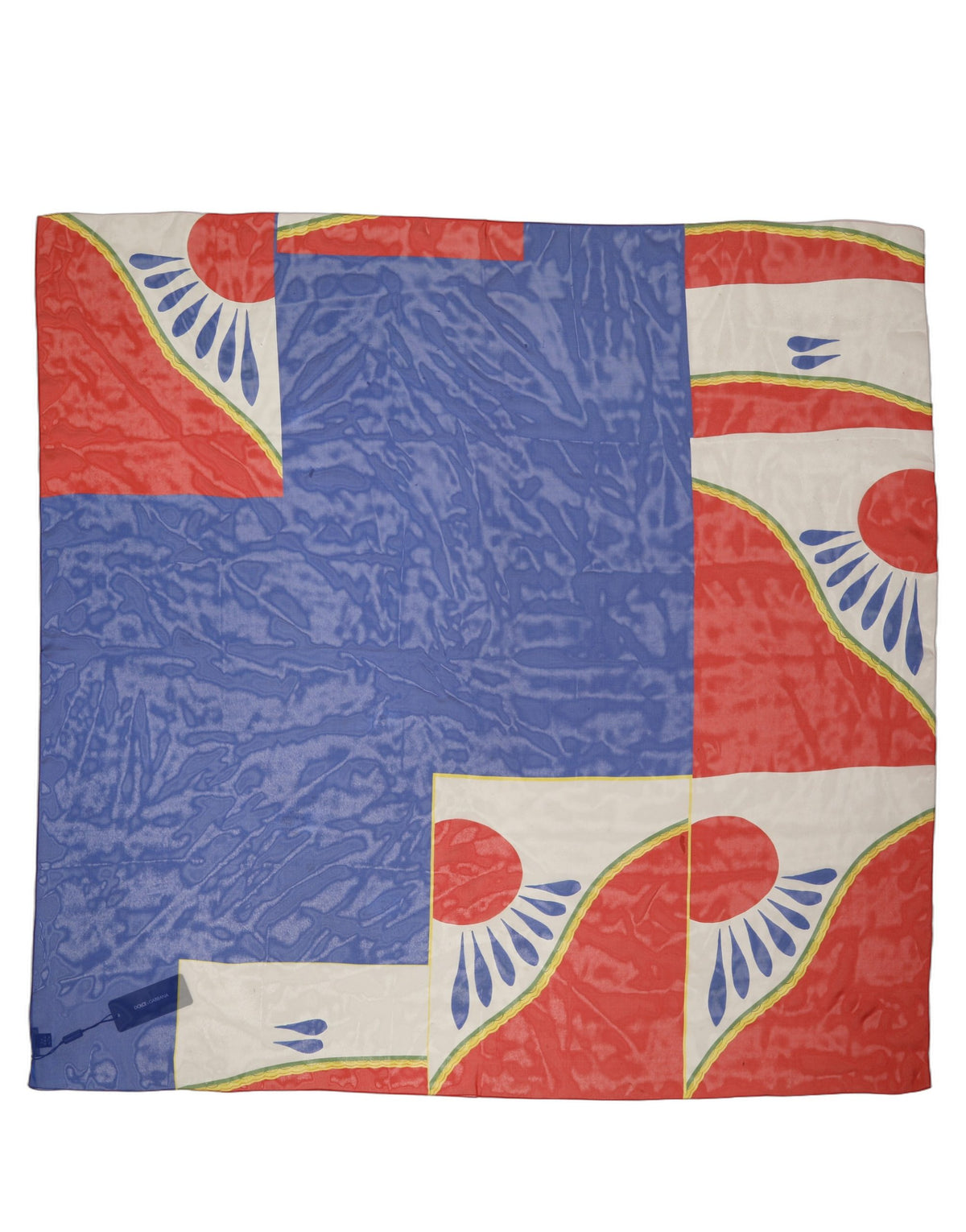 Dolce & Gabbana Multicolor Abstract Square Foulard Scarf