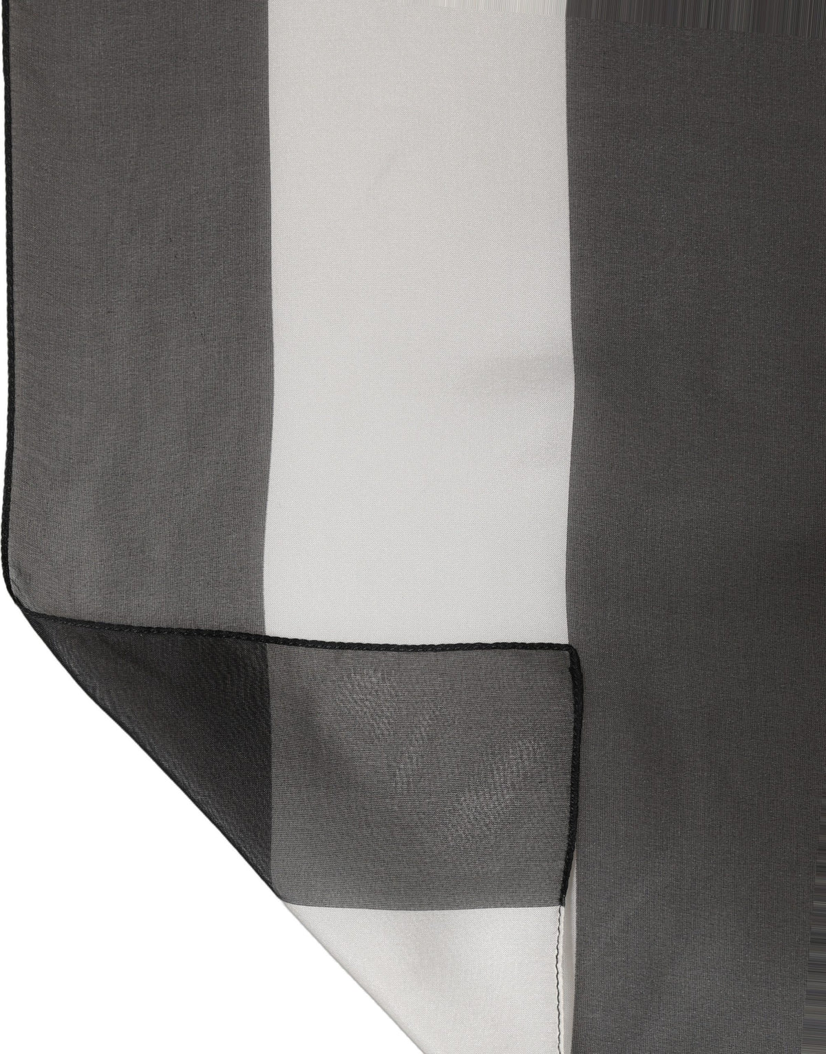 Dolce & Gabbana Black White Stripe Silk Shawl Stole Scarf