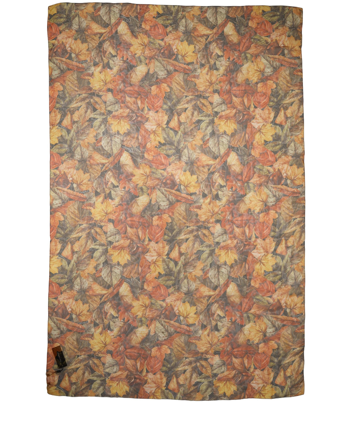 Dolce & Gabbana Multicolor Leaf Print Silk Shawl Stole Scarf