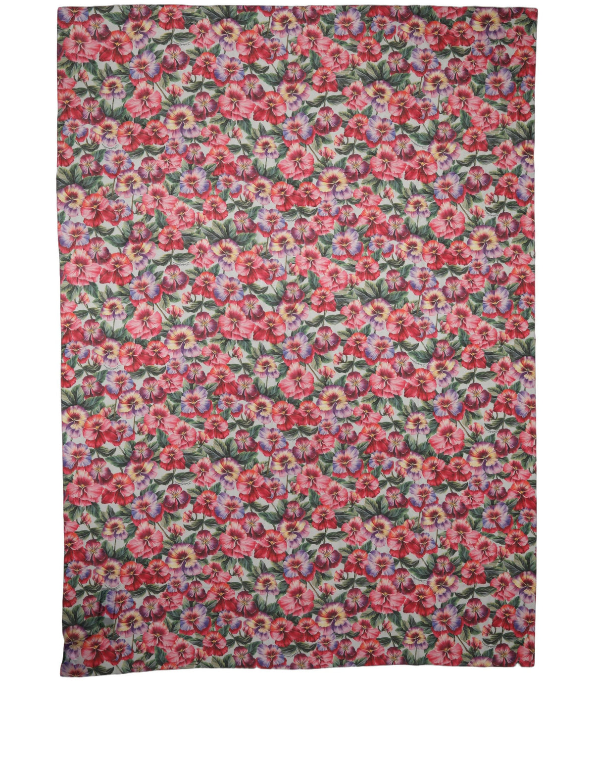 Dolce & Gabbana Multicolor Floral Cotton Lace Stole Scarf