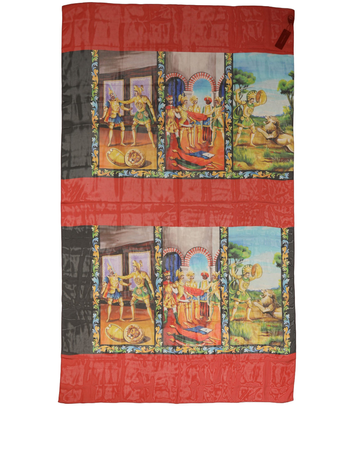 Dolce & Gabbana Multicolor Silk Printed Shawl Stole Scarf