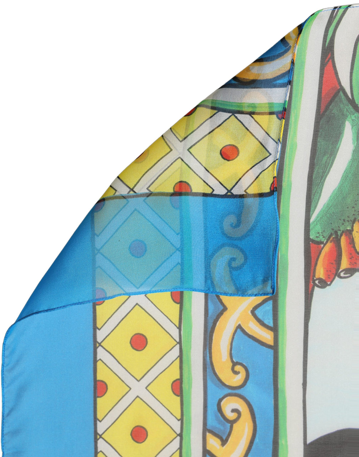 Dolce & Gabbana Multicolor Silk Printed Square Foulard Scarf