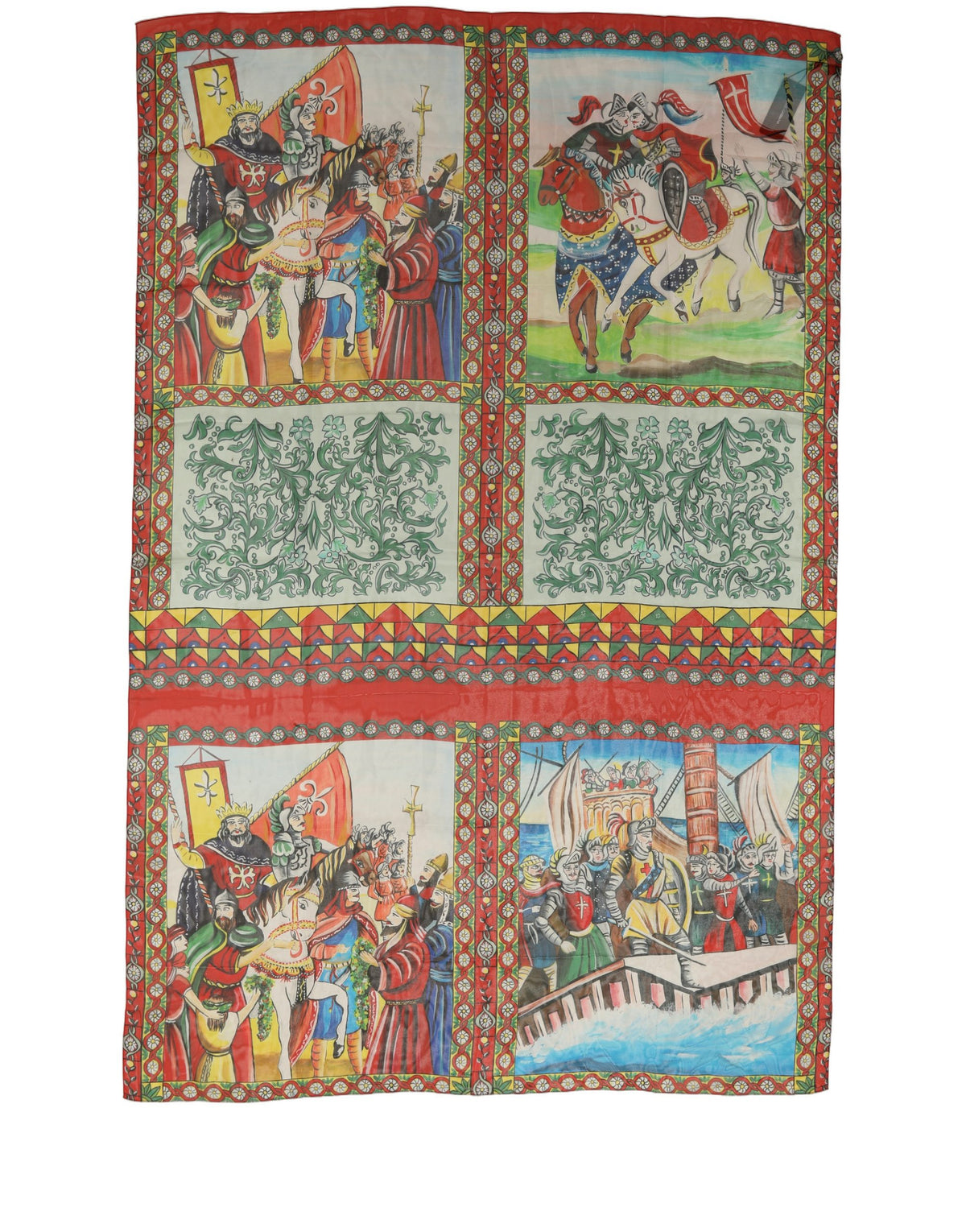 Dolce & Gabbana Multicolor Silk Printed Shawl Stole Scarf