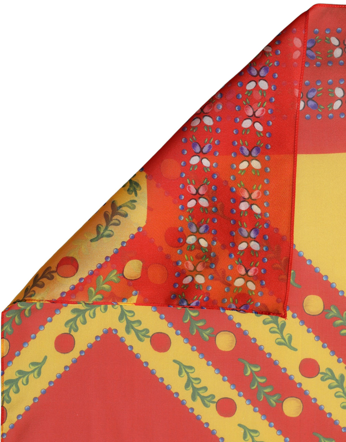 Dolce & Gabbana Multicolor Silk Geometric Square Foulard Scarf