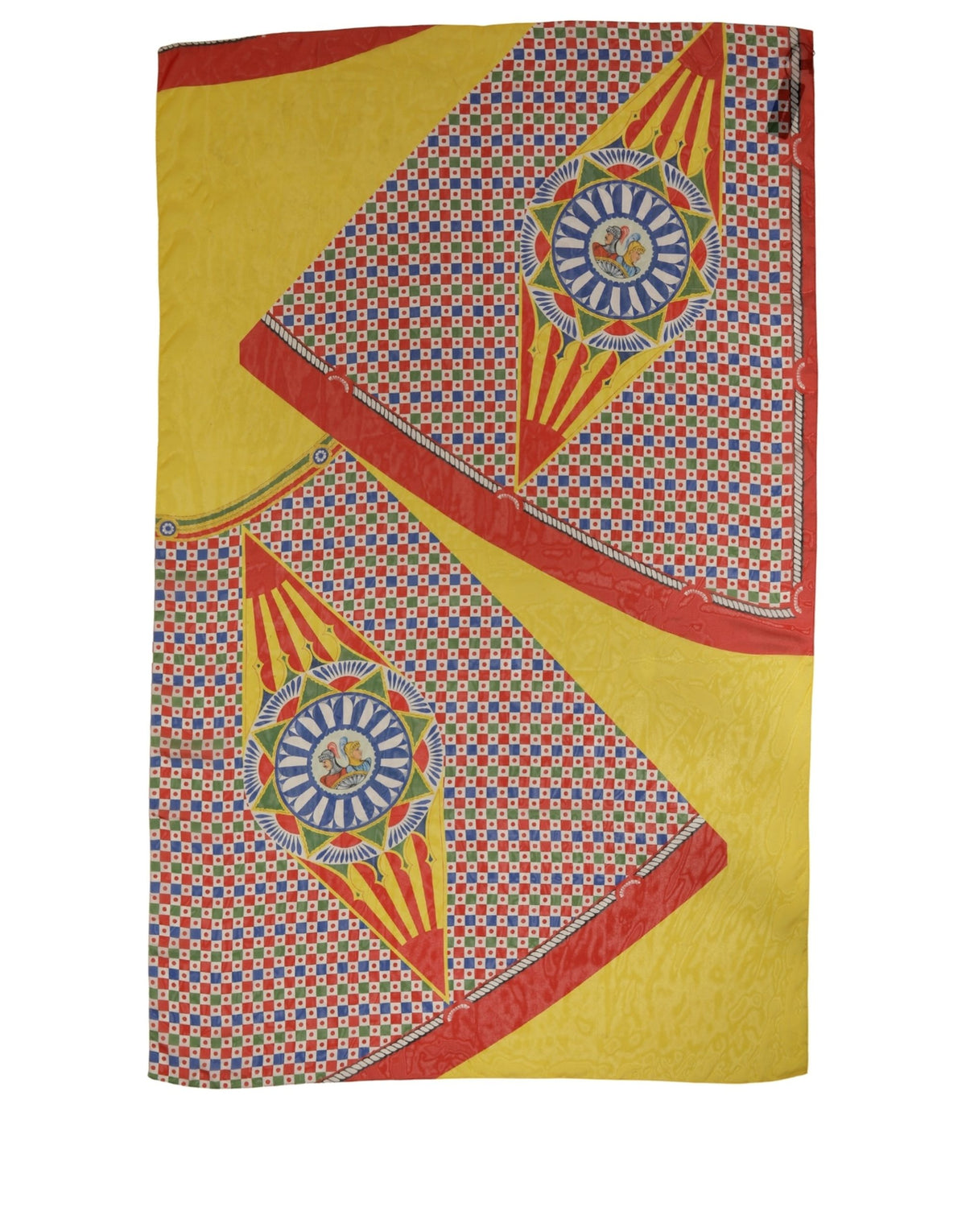 Dolce & Gabbana Multicolor Silk Carretto Shawl Stole Scarf